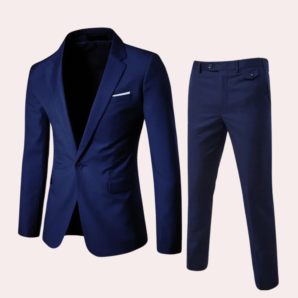 Costume Homme Mariage Slim Fit avec Blazer et Pantalon - Élégant et Confortable pour Occasions Formelles-2