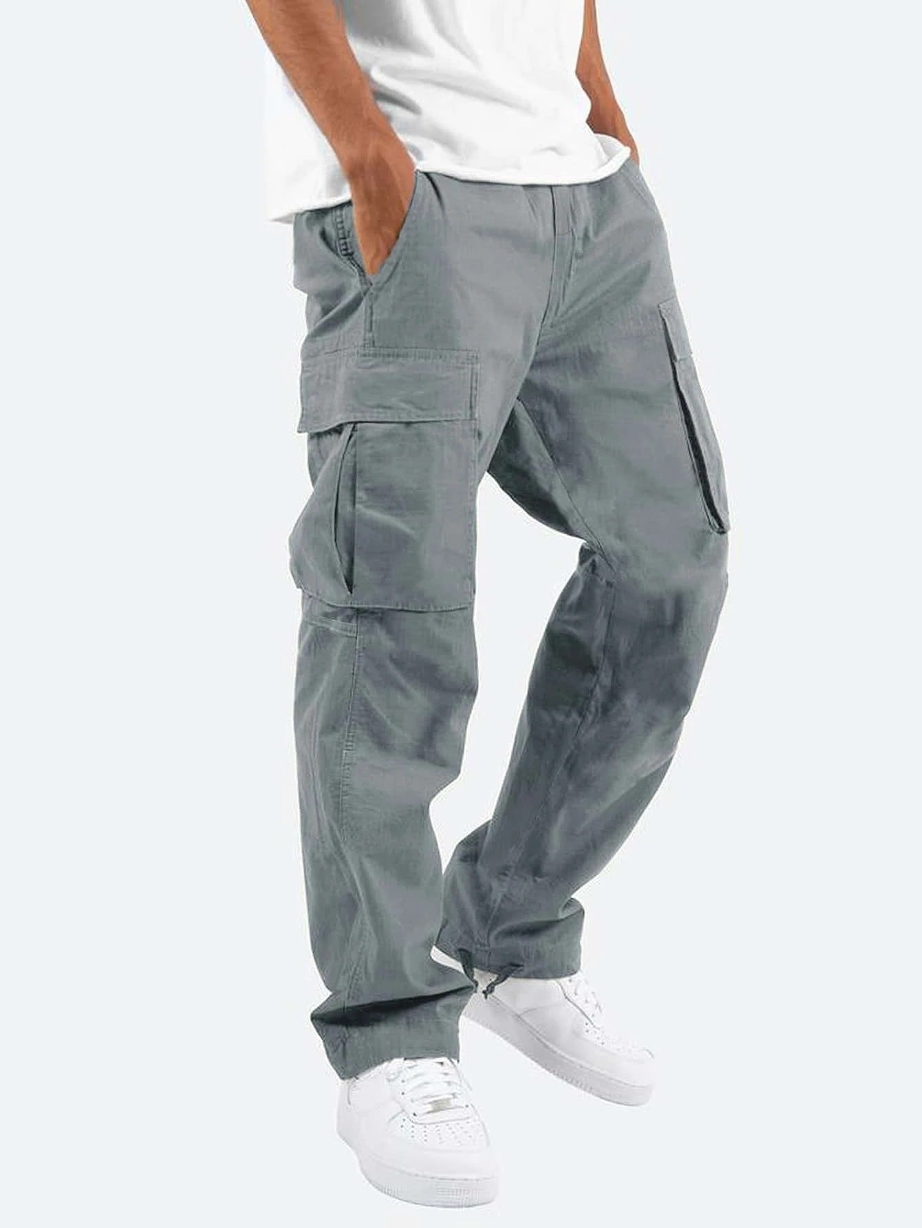 Pantalon de Cargaison Élastique Durable avec Grandes Poches pour Randonnée et Activités de Plein Air - Confort et Style-3