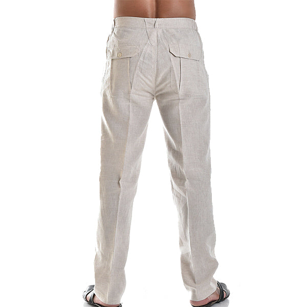 Pantalon en Lin Homme Léger et Confortable avec Taille Élastique – Idéal pour l'Été et les Jours Chauds 1