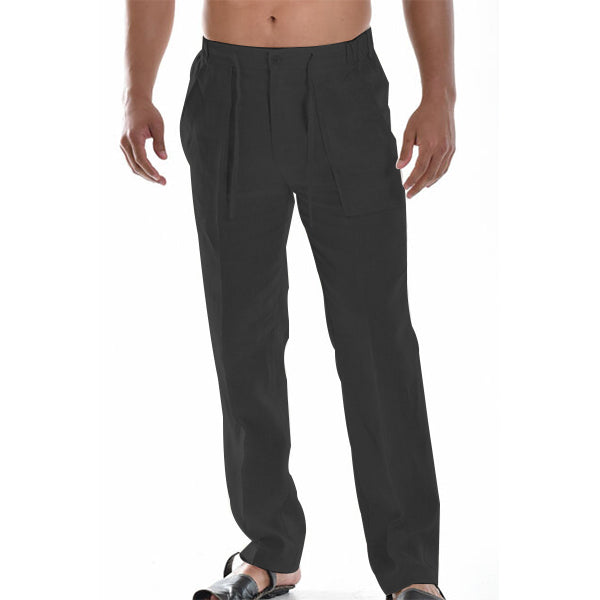Pantalon en Lin Homme Léger et Confortable avec Taille Élastique – Idéal pour l'Été et les Jours Chauds 3
