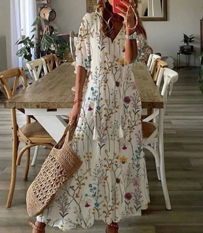 Variant image for Robe Longue Femme Bohème Dianna – Maxi Robe d'Été Confortable avec Couverture du Ventre-37