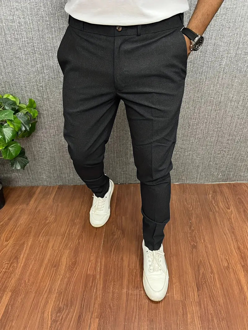 Pantalon Chino Homme Confortable en Tissu Respirant – Ajustement Moderne et Élégant, Idéal pour Toutes Occasions-1