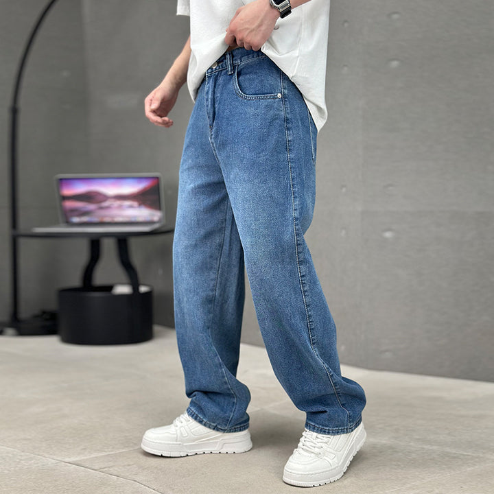 Jeans Pour Hommes – Coupe Droite, Denim, Extensible