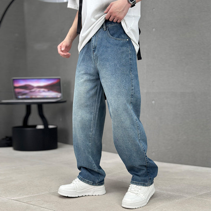 Jeans Pour Hommes – Coupe Droite, Denim, Extensible