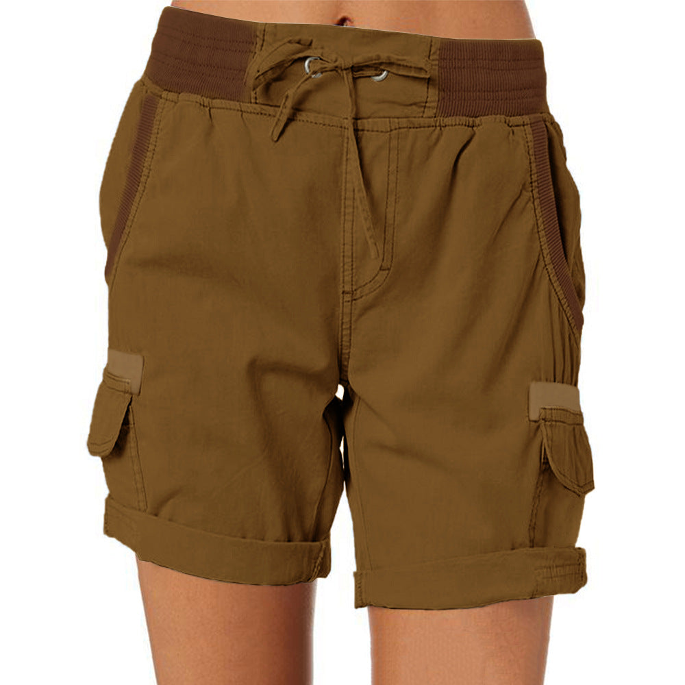 Cargo Short Jean Femme – Taille Haute avec Poches