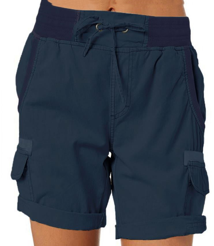 Cargo Short Jean Femme – Taille Haute avec Poches