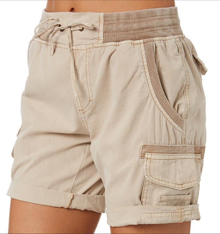 Cargo Short Jean Femme – Taille Haute avec Poches