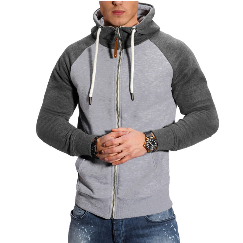 Veste à Capuche Homme - Décontractée Zippée avec Poches