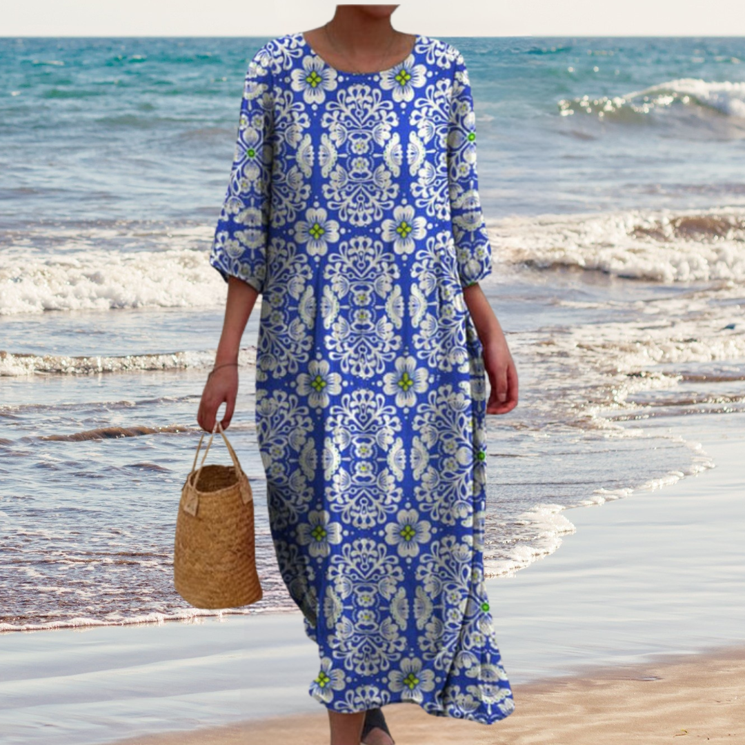 Robe Longue Femme Ethnique – Fluide, Colorée & Légère