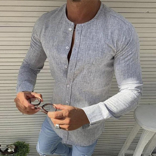 Variant image for Chemise Homme Élégante en Coton à Manches Longues – Chemise Blanche pour Toutes Les Occasions-15