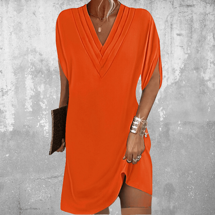 Robe Femme Élégante à Décolleté en V – Tissu Léger, Design Flatteur, Idéale pour Soirées et Événements Formels-5