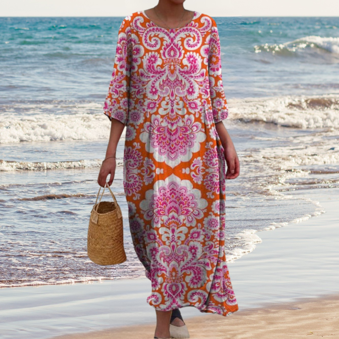 Robe Longue Femme Ethnique – Fluide, Colorée & Légère