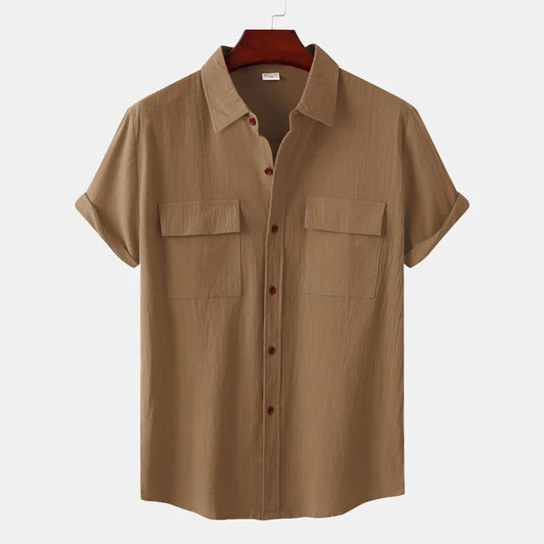 Variant image for Chemise en Lin et Coton Homme à Manches Courtes – Confortable et Élégante pour l'Été-46