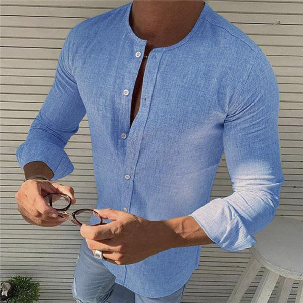 Variant image for Chemise Homme Élégante en Coton à Manches Longues – Chemise Blanche pour Toutes Les Occasions-30