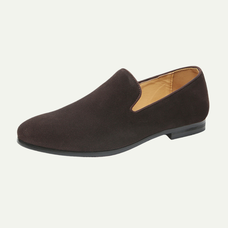 Mocassins Homme Suédine – Slip-On à Semelle Noir