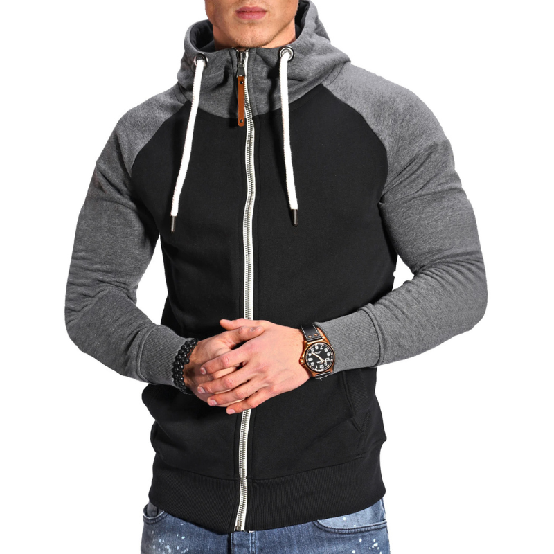 Veste à Capuche Homme - Décontractée Zippée avec Poches