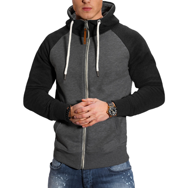 Veste à Capuche Homme - Décontractée Zippée avec Poches