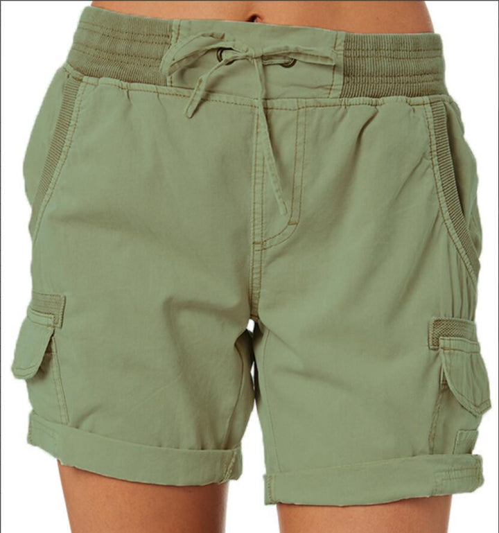 Cargo Short Jean Femme – Taille Haute avec Poches