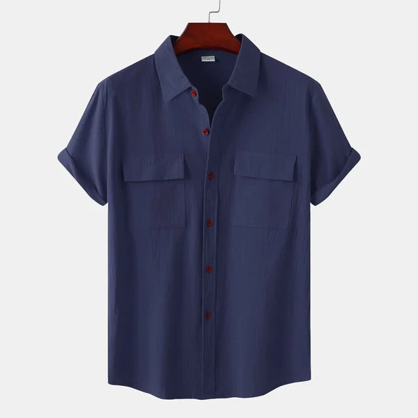 Variant image for Chemise en Lin et Coton Homme à Manches Courtes – Confortable et Élégante pour l'Été-21