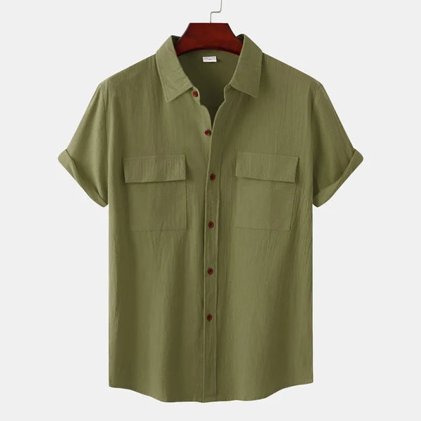 Variant image for Chemise en Lin et Coton Homme à Manches Courtes – Confortable et Élégante pour l'Été-51