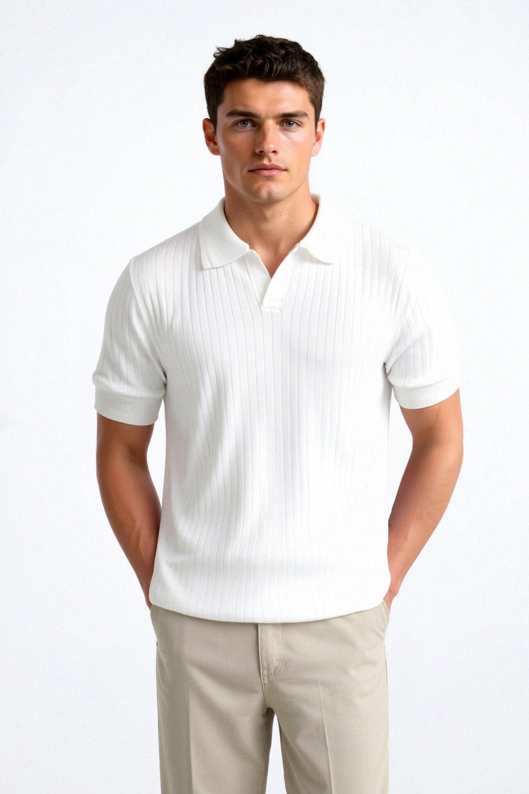 Polo Homme en Coton Côtelé avec Maillage – Confort Optimal et Excellente Ventilation, Idéal pour Activités de Plein Air-2