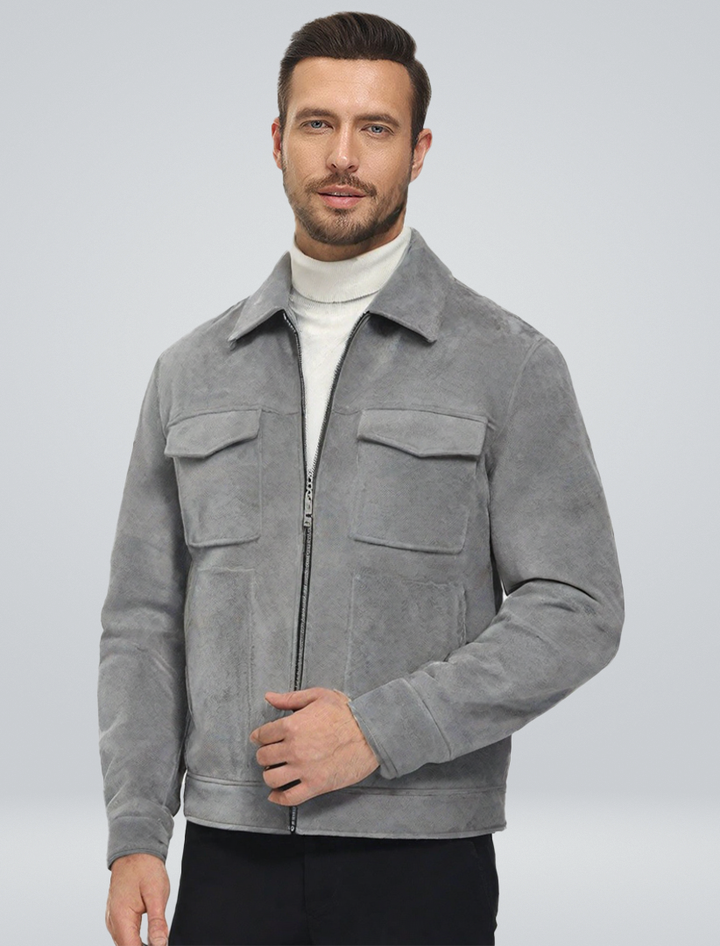 Veste en Daim Femme de Haute Qualité avec Doublure Douce – Élégance et Confort pour Toutes Occasions-2