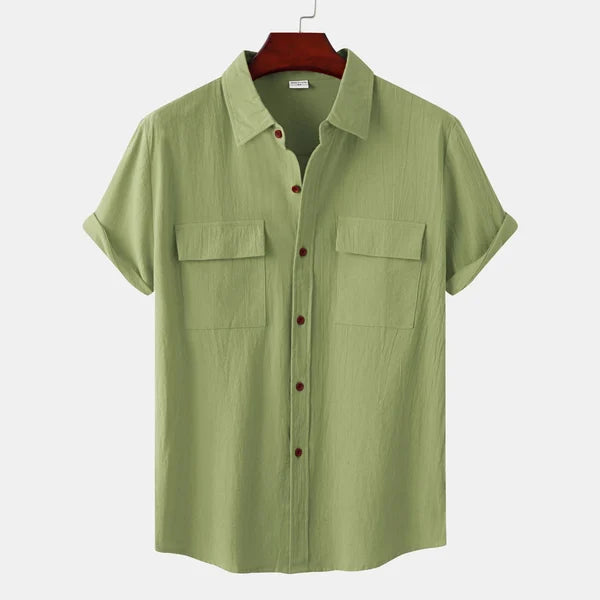 Variant image for Chemise en Lin et Coton Homme à Manches Courtes – Confortable et Élégante pour l'Été-56