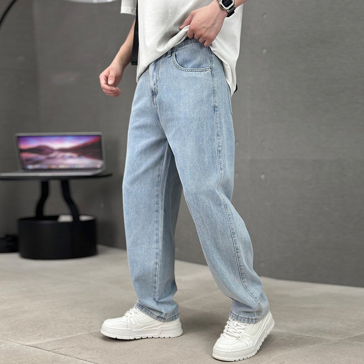 Jeans Pour Hommes – Coupe Droite, Denim, Extensible