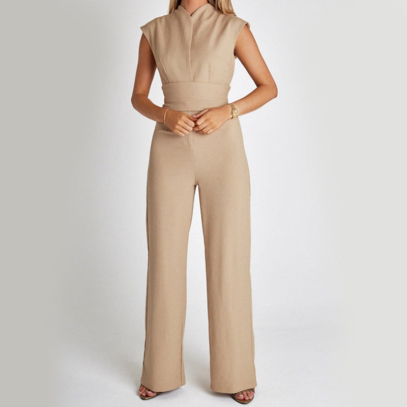 Combinaison Femme Chic Sans Manches en Tissu Respirant – Silhouette Flatteuse pour Toutes Occasions-6