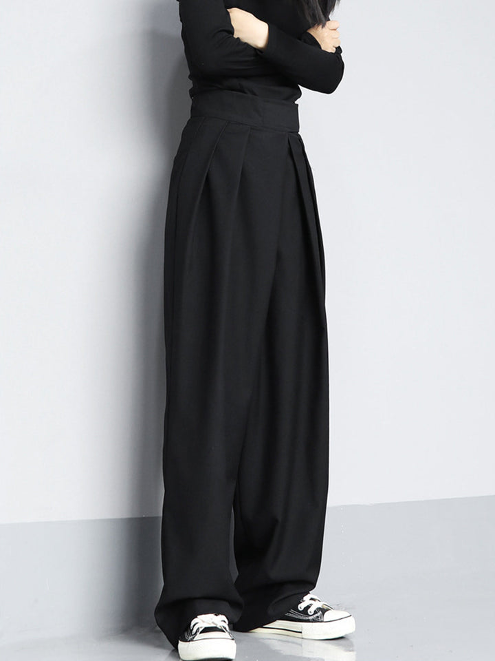 Pantalon Large Femme en Velcro, Confortable et Élégant, Coupe Ample, Idéal pour Saisons Fraîches, 80% Polyester-2