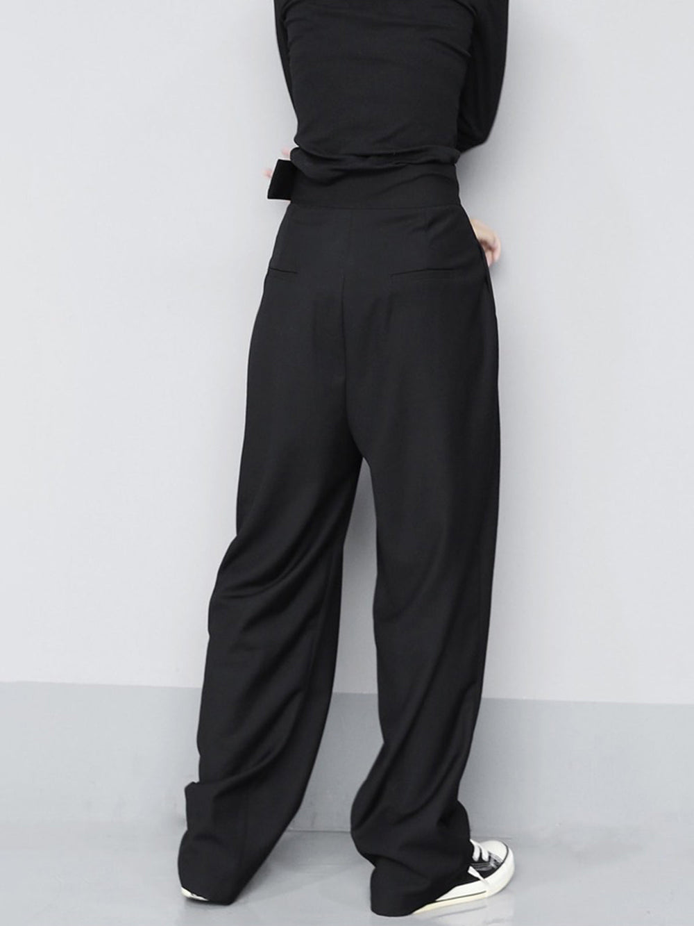 Pantalon Large Femme en Velcro, Confortable et Élégant, Coupe Ample, Idéal pour Saisons Fraîches, 80% Polyester-3