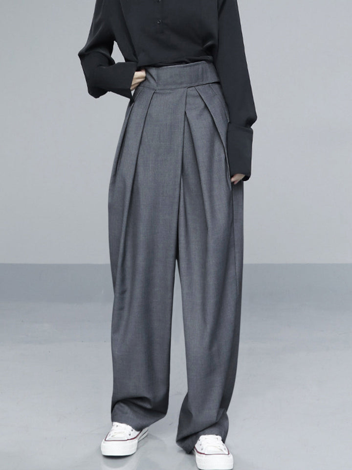 Pantalon Large Femme en Velcro, Confortable et Élégant, Coupe Ample, Idéal pour Saisons Fraîches, 80% Polyester-5