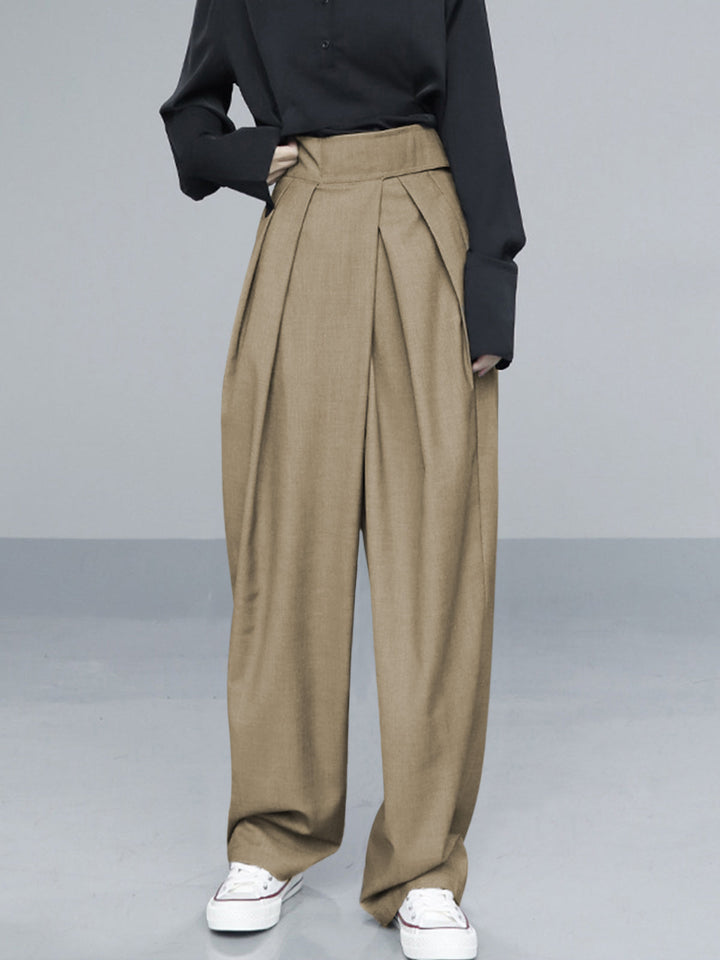 Variant image for Pantalon Large Femme en Velcro, Confortable et Élégant, Coupe Ample, Idéal pour Saisons Fraîches, 80% Polyester-11