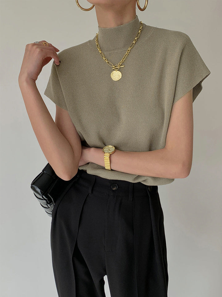 Variant image for Gilet Sans Manche Femme en Tricot Noir – Confortable, Ajustement Régulier, Idéal pour Toutes Saisons-6