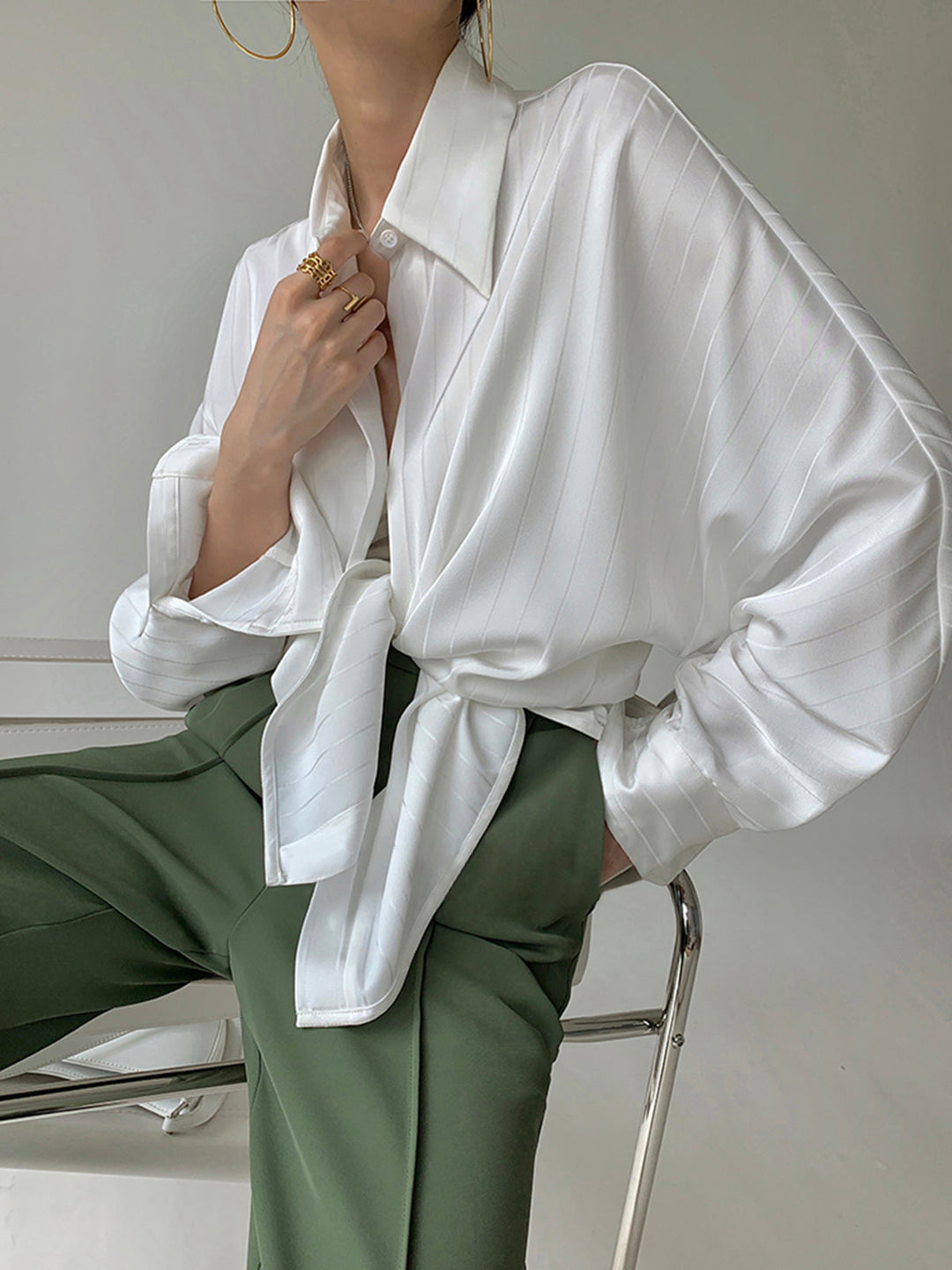 Variant image for Robe Longue Femme Surdimensionnée à Manches Longues en 100% Polyester – Élégante et Confortable pour Toutes Occasions-6