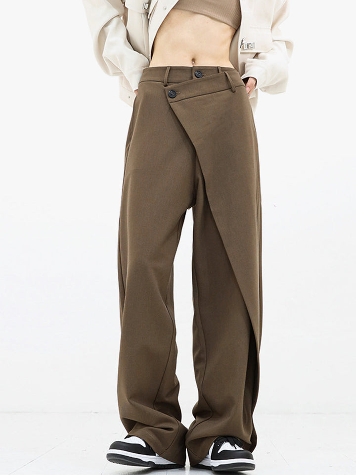Variant image for Pantalon Fluide Femme Asymétrique en Polyester et Rayonne – Confort Élégant, Longueur Pantalon, Plusieurs Tailles disponibles-9