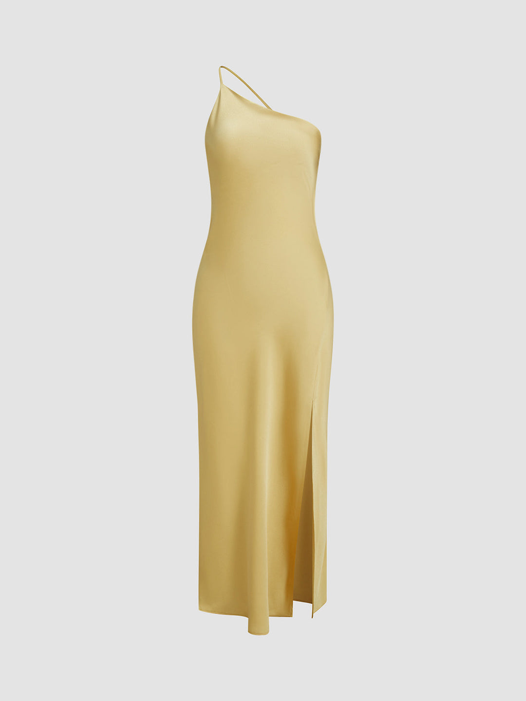 Robe Longue Satinée Femme à Dos Ouvert avec Fente – Élégante et Confortable pour Soirées et Été-4