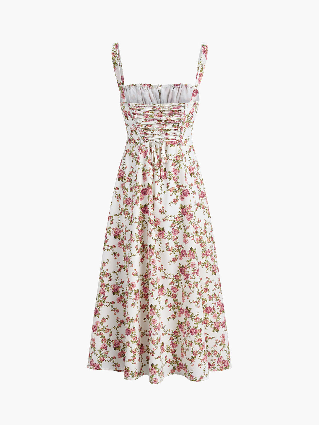Robe Longue Fleurie Femme Sans Manches en Polyester – Élégante Robe Fleurie Chic avec Design Imprimé-5