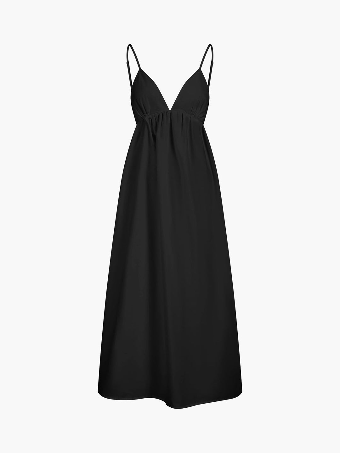 Variant image for Robe Longue Femme en Coton Sans Manches Décolleté en V – Robe Longue Été Maxi Chic et Décontractée-6