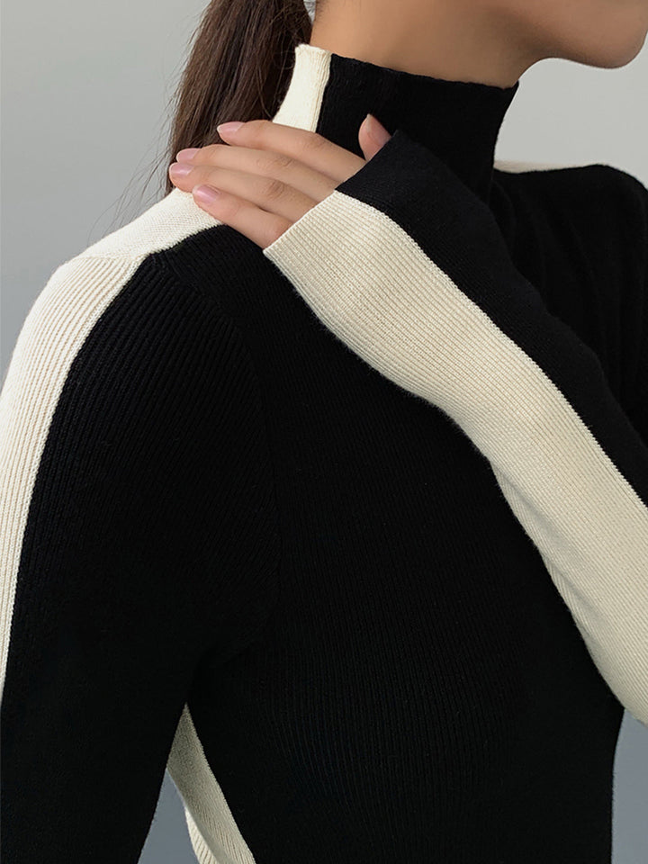 Haut en Tricot à Manches Longues Double Face – Confortable et Élégant, Ajustement Régulier, Disponible en Tailles XS à XL-3