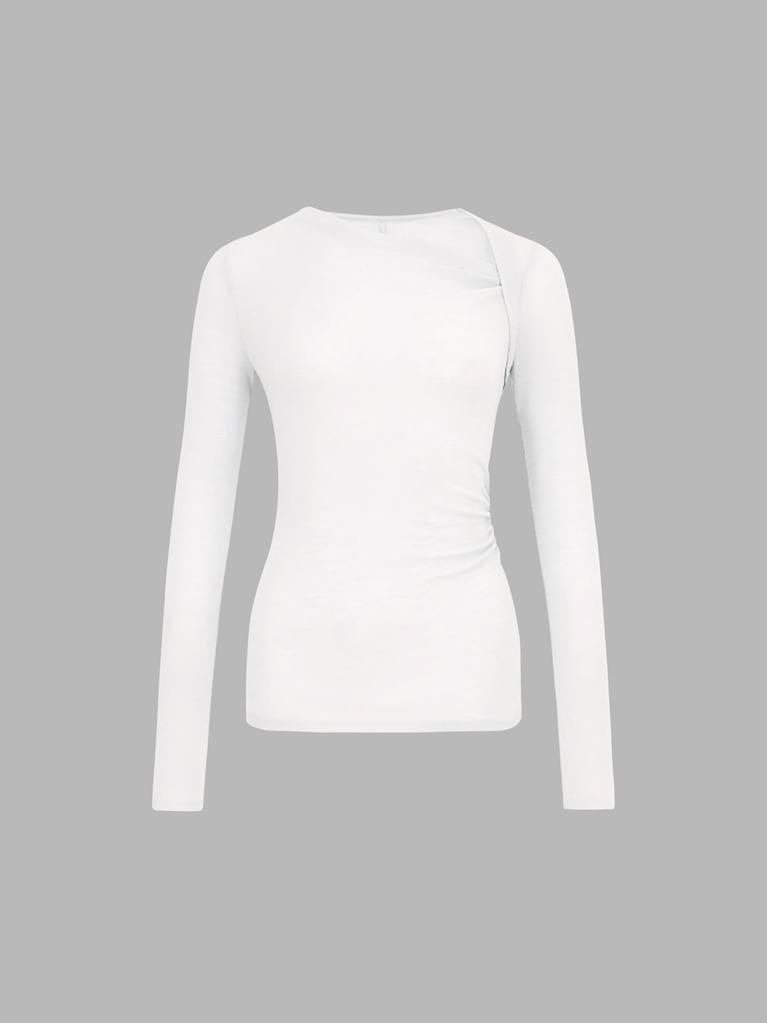 Variant image for Chemise Asymétrique à Manches Longues en Tricot Doux – Confort et Élégance, Tailles XS à XL-16