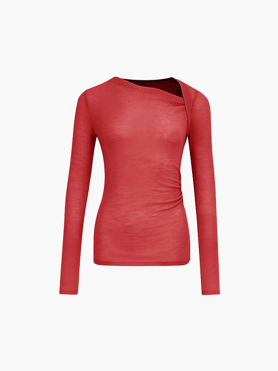 Variant image for Chemise Asymétrique à Manches Longues en Tricot Doux – Confort et Élégance, Tailles XS à XL-21