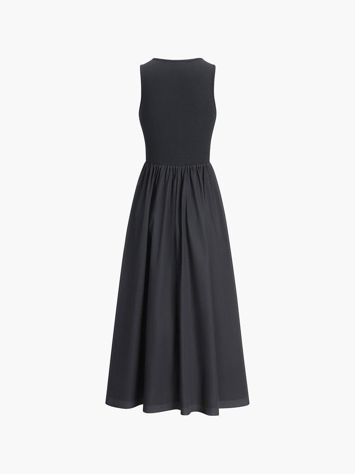 Robe Longue Femme Décontractée en Coton Blanc, Sans Manches, Idéale pour l'Été - Confort Optimal et Style Élégant-6