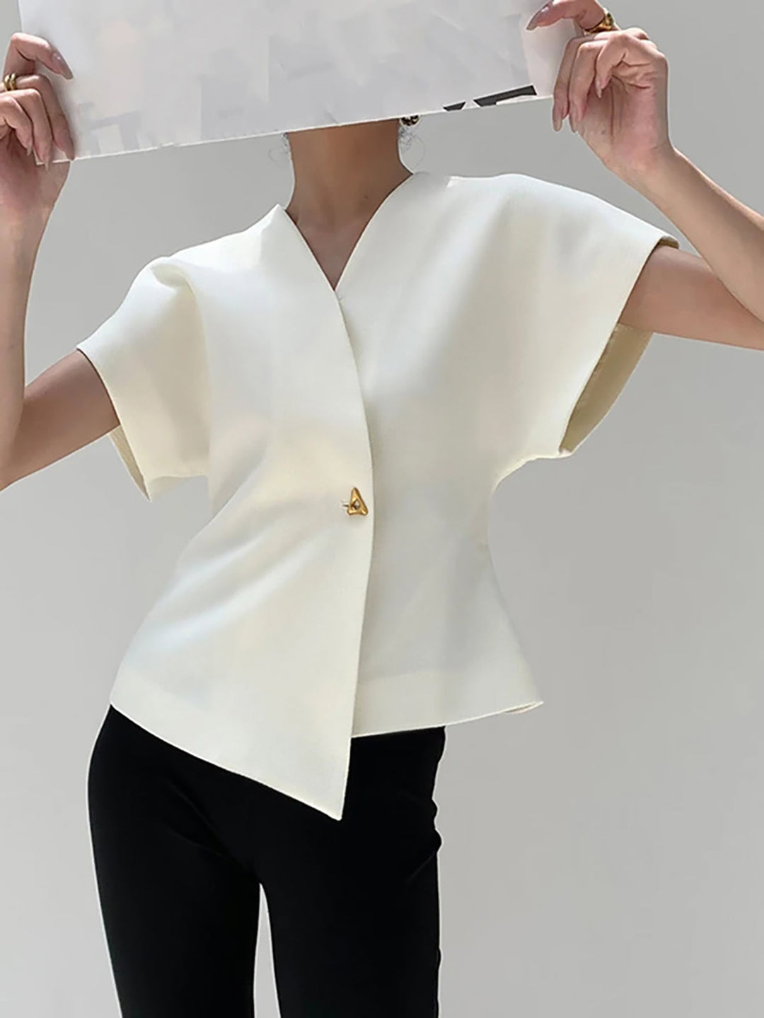 Robe Femme Élégante à Col en V en Polyester avec Manches Courtes – Parfaite pour Soirées et Occasions Spéciales-2