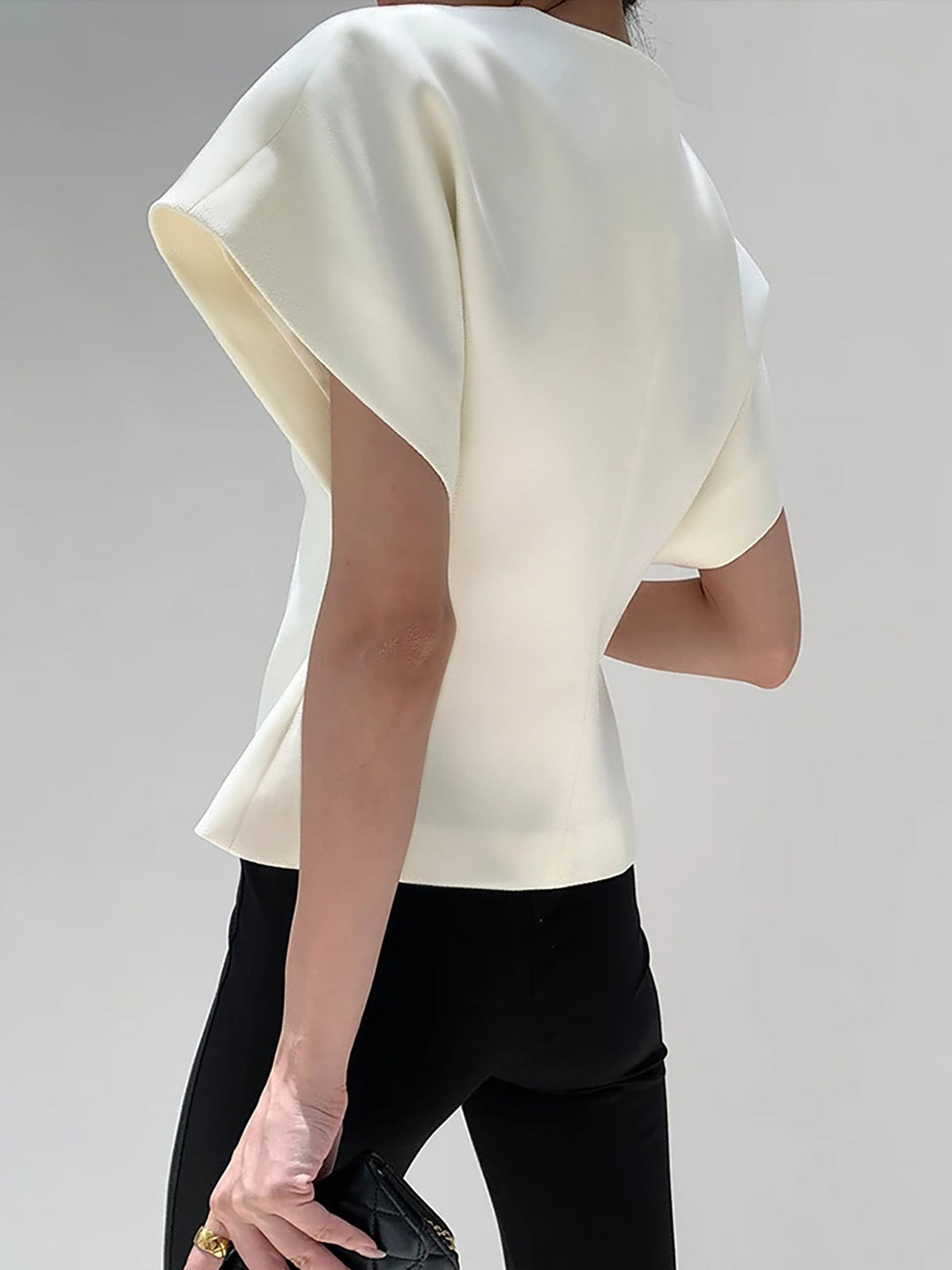 Robe Femme Élégante à Col en V en Polyester avec Manches Courtes – Parfaite pour Soirées et Occasions Spéciales-5
