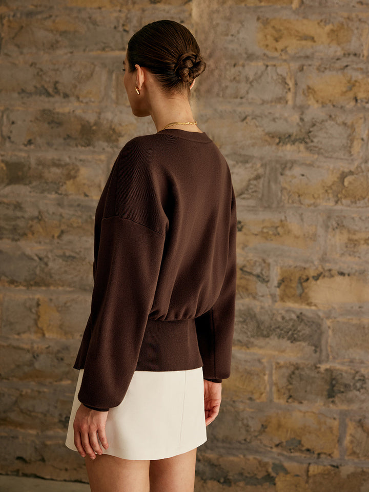 Cardigan Femme à Boutons Dorés en Tricot Élastique – Confort et Élégance, Plusieurs Tailles Disponibles-5