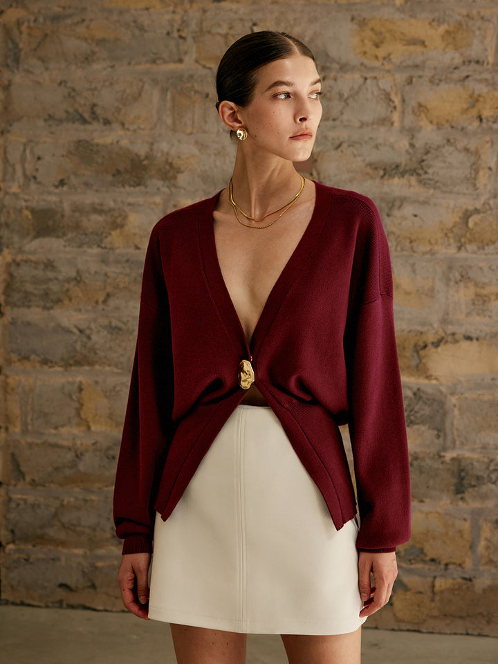 Variant image for Cardigan Femme à Boutons Dorés en Tricot Élastique – Confort et Élégance, Plusieurs Tailles Disponibles-16