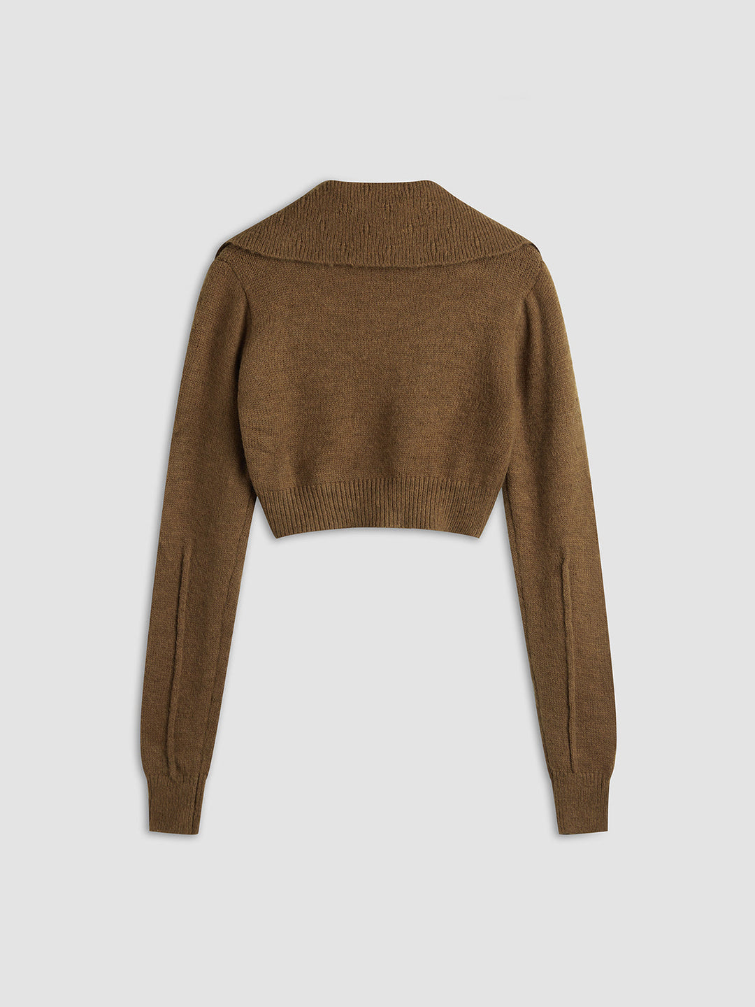 Cardigan Écourté Femme en Acrylique – Confortable et Chaud avec Col Élégant, Idéal pour les Journées Fraîches-4