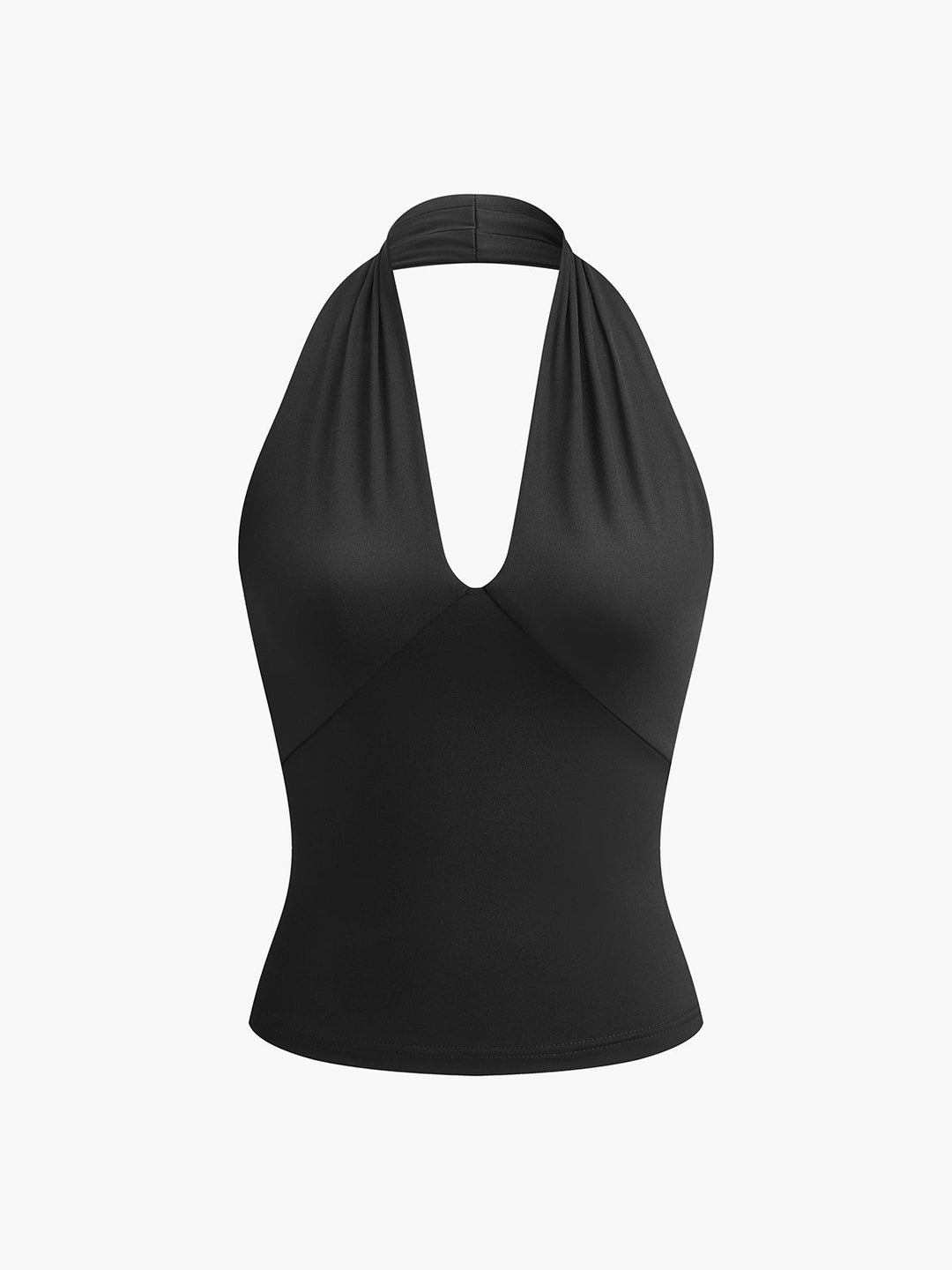 T-Shirt Femme Col en V Slim Fit en Jersey Élastique – Confort Optimal, Sans Manches, Disponible XS à XL-3