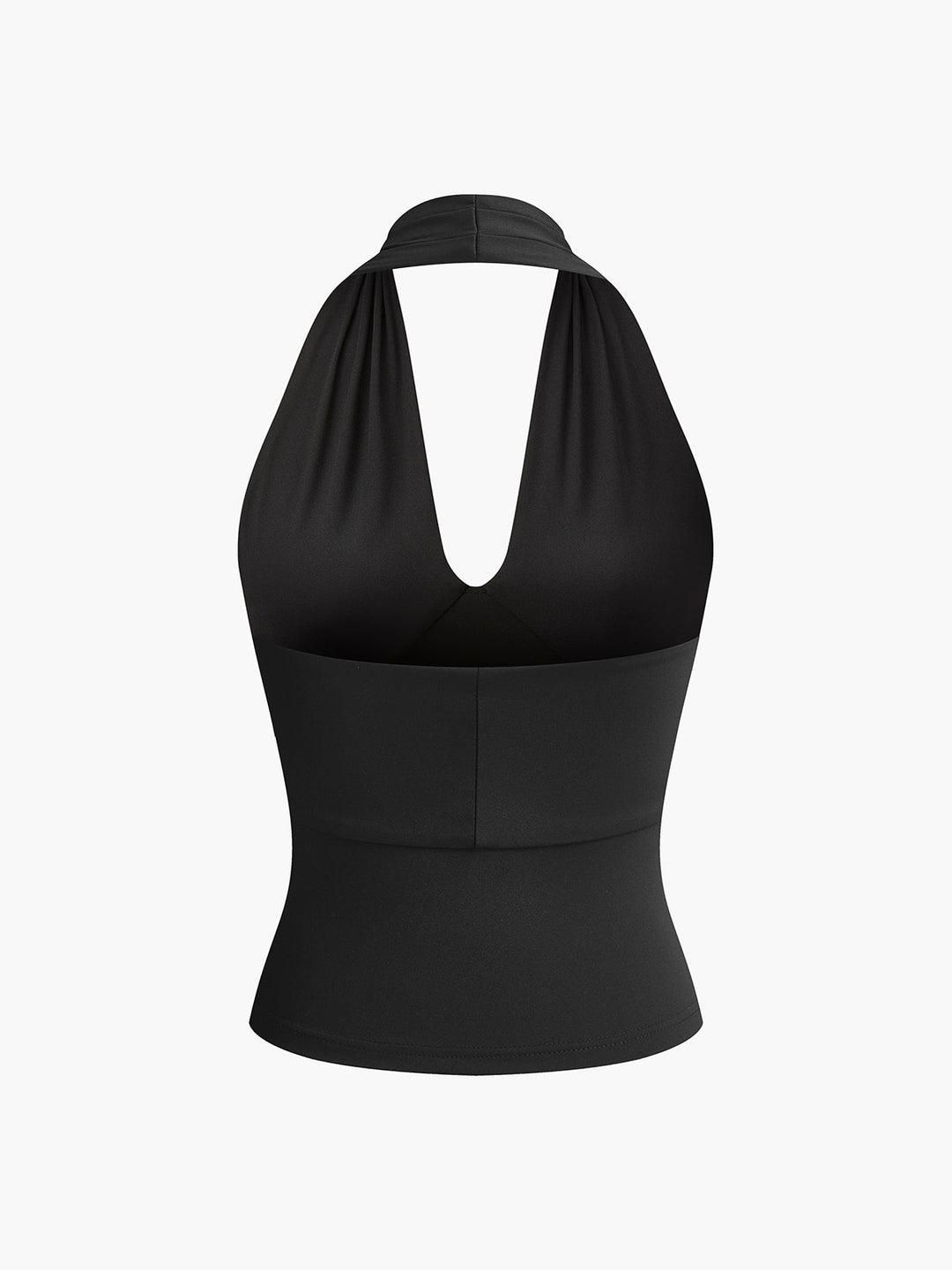 T-Shirt Femme Col en V Slim Fit en Jersey Élastique – Confort Optimal, Sans Manches, Disponible XS à XL-4